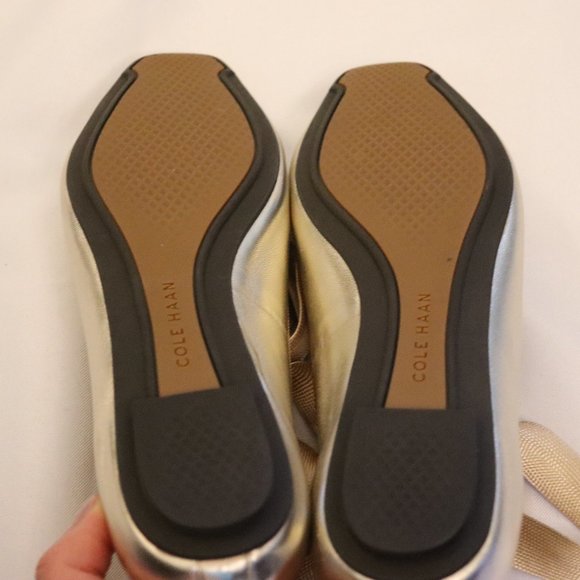 Women's Cole Haan Gold Ballet Flats - Multi Sizes - Picture 9 of 9